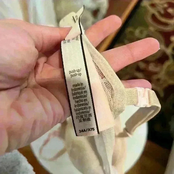 Victoria’s Secret floral dream angels lined Demi push up Blue Laced Bra sz 32DD - Picture 4 of 4